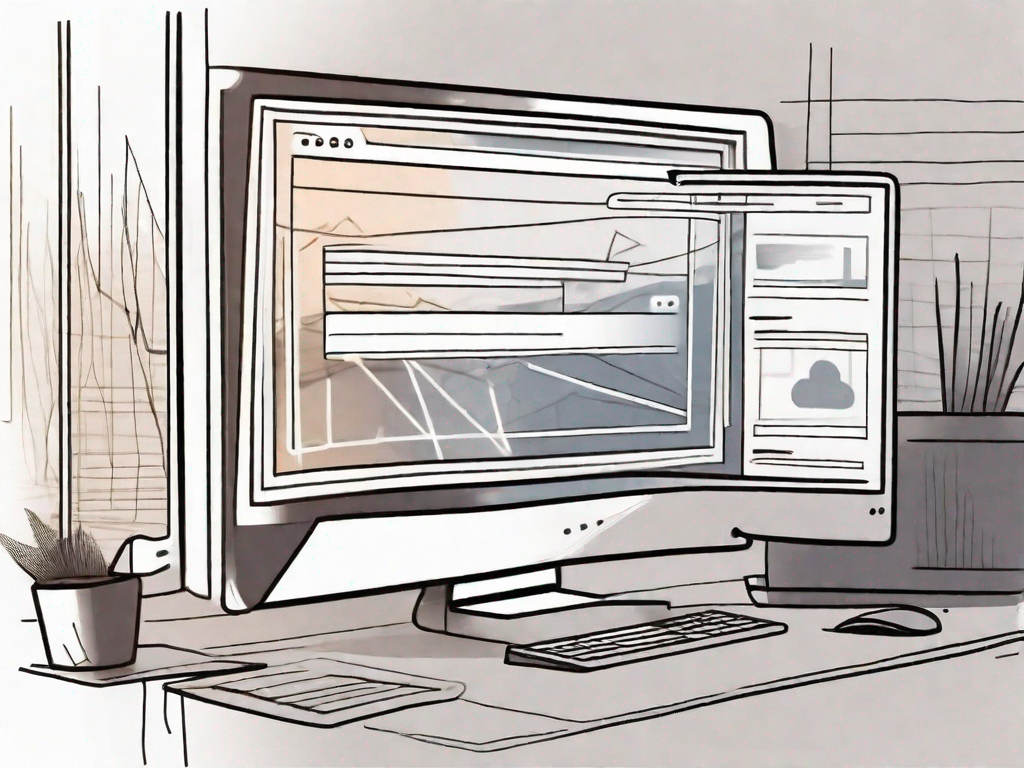 En dataskjerm som viser et grensesnitt for nettstedbygging i Wordpress