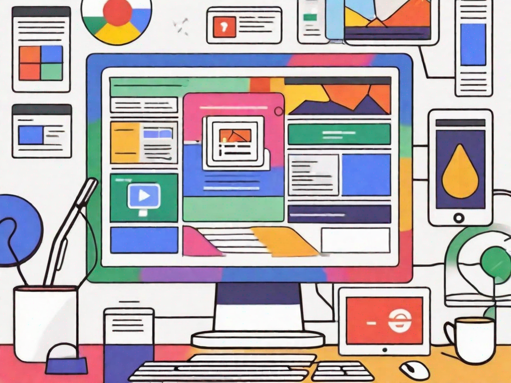 A computer screen showing a variety of colorful
