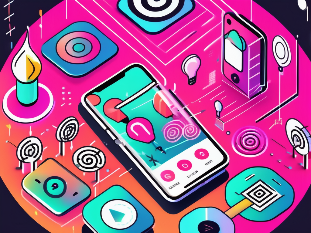A smartphone with the tiktok interface on the screen