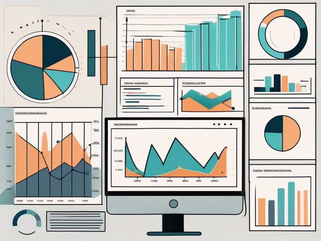 A computer screen displaying various types of charts and graphs